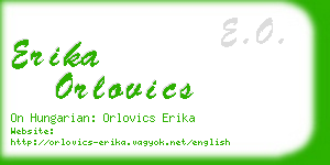 erika orlovics business card